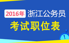 浙江公務員考試職位表