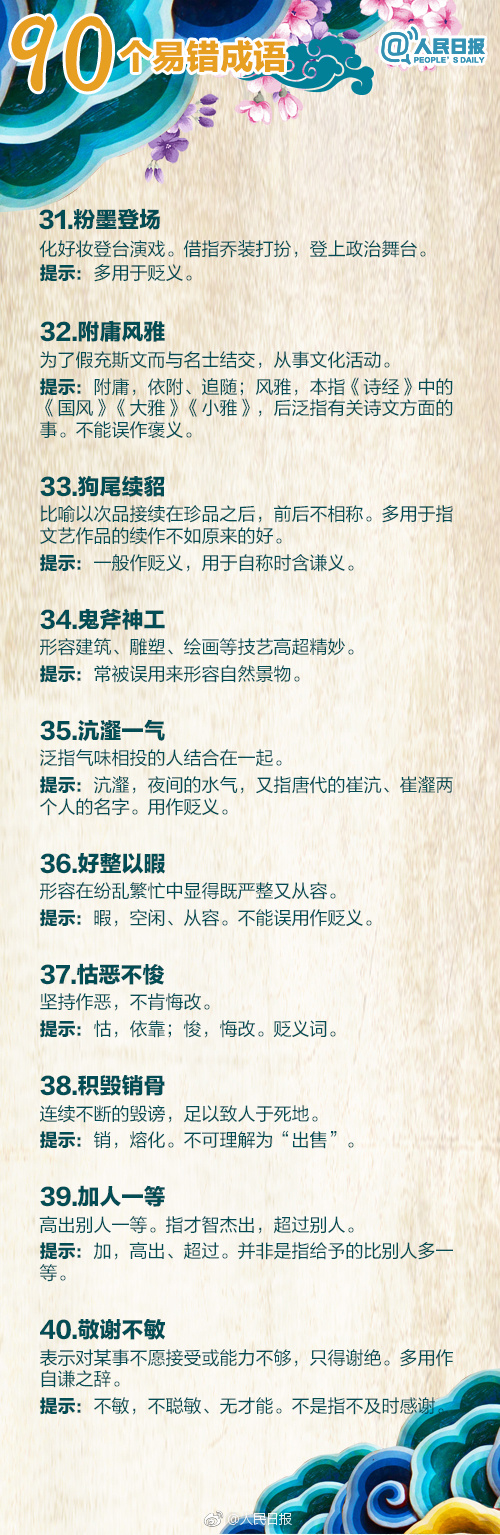 2020年國家公務員考試中90個容易誤用的成語